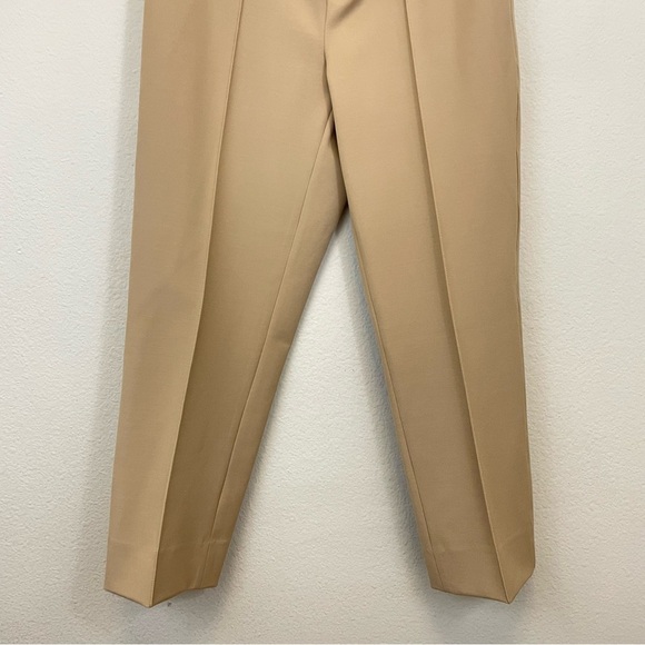 Vince Pecan Tan Pintuck Stove Pipe Cropped Pants Size 8‎ - Picture 9 of 11